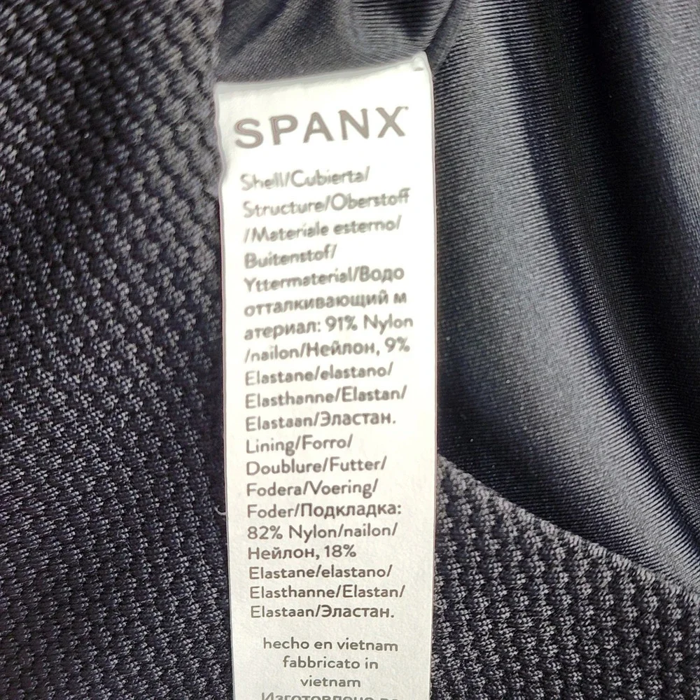 NWT Spanx P.Shaping Hi-Neck SS One Piece Womens L Black Tummy Control Swimsuit